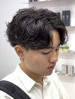 フィフス 天神大名(fifth) 天神大名シャドウパーマメンズカットガイルヘア30代波巻きパーマ