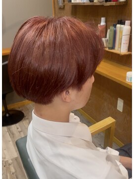 ヘアーサロン アトリエ(Hair salon ATORIE) ブリーチなしダブルカラーアプリコットオレンジ