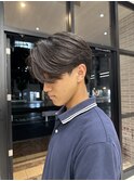 メンズセンターパートウルフセンターパートニュアンスパーマ襟足