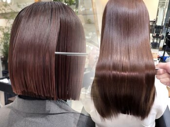 メゾンアクア 表参道(Maison ACQUA)の写真/【表参道駅5分】傷みを最小限に抑えた髪質改善効果のある縮毛矯正［青山/南青山]