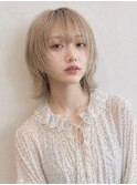 大人可愛いマッシュウルフ×儚げハイトーン