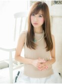 耳掛け透明感カラーツヤ髪レイヤーカットb小山10代20代30代