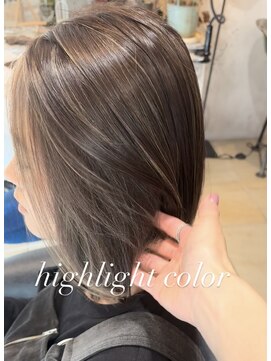 ディプティック ヘアー チェンジ ミュージアム(diptych Hair Change Museum) ナチュラルハイライトカラー／ハイライトカラー／ボブヘア