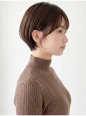 シースルーバングひし形ナチュラルショートマッシュ20代30代A28