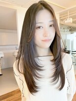 ビーチ(BEACH) 大人可愛いミルクブラウン小顔韓国レイヤーカットデジタルパーマ