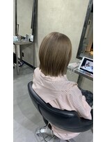 キッススワン(KISS SWAN)&nbsp;【切りっぱなしボブ×ベージュ】札幌美容室