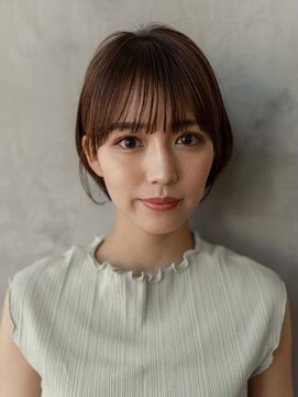 ケアリー 武蔵小杉(Carelly) 大人かわいい前髪セシルカットココアブラウンフリンジウェーブ
