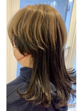 アズールサン 草加西口店(azule-sun) アンブレラカラー,デザインカラー,ミルクティーベージュ【草加】