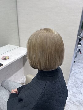 ピンク シー バイ アンジェリカ 瓢箪山2号店(PINQ she by ANGELICA) ミルクティーベージュ+ボブヘア