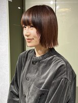 リラス 博多(rilas)&nbsp;デザインカラーボブ　顔まわりレイヤー