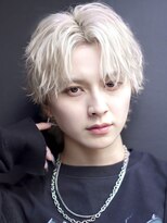 オーシャントーキョー 渋谷神南(OCEAN TOKYO) ホワイトベージュセンターパートメンズブリーチ