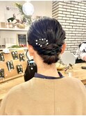 ボブ×アップスタイル