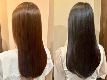 ラスターフレンズ(Luster Friends)の写真/【亀島駅10秒】髪質改善/縮毛矯正で理想の美髪を叶える♪大人の上質ヘアスタイルを提案＊白髪ぼかしも◎