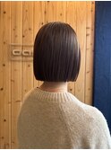 【oasisオグラ】白髪ぼかしイルミナブラウングレージュボブ