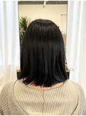 ブルーブラックミディアムレイヤースタイル