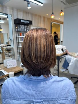 グランデュール 東静岡池田店(GRANDEUR) 東静岡ショートボブくびれショートイルミナカラー顔周りレイヤー