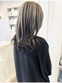 福山Caaryお洒落アンブレラカラーコントラストホワイトベージュ