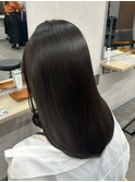 髪質改善トリートメント暗めアッシュカラー