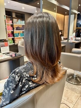 アイフィールアヴェダ 船堀店(i feel AVEDA) 【中村】透明感ミルクティーベージュ+エアリーウルフ