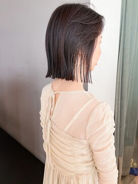 ヘアーエスクールシーユー 枚方T-SITE店(hair S.COEUR×Cu) 丸くないボブ/ヘイリーボブ/切りっぱなしボブ/大阪枚方美容室