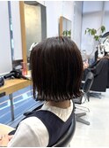 調布レディース外はねボブパーマレディースパーマ20代