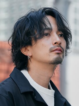 フィフス(fifth) 原宿シャドウパーマルーズパーマメンズカットセンターパート30代