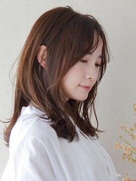 黒髪/クラゲヘアー/オリーブグレー/小顔/ココアベージュ