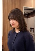 【年末３０日まで！】ミディアムレイヤーカット＊顔周り艶カラー