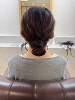 インビテーション(invitation) ミディアムヘアセット 結婚式お呼ばれヘア まとめ髪