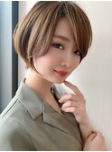 20代30代40代50代小顔◎大人ショート/レイヤーカット/ベージュ