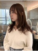 ブリーチなしオレンジブラウンカラー