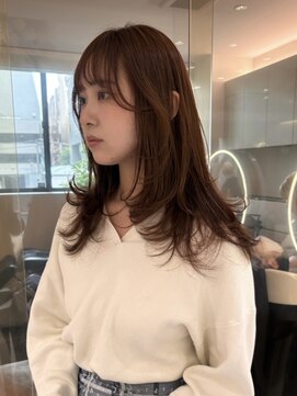 マイル 渋谷(mile) ブリーチなしオレンジブラウンカラー