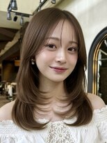 ミンクス 銀座店(MINX)&nbsp;【MINX齊藤】ミディアムレイヤー 前髪シースルー