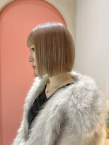 ヒビヲ(HIBIO) 切りっぱなしボブショートボブケアブリーチダブルカラー