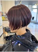 宇都宮ショートボブレイヤーカット顔周りカット縮毛矯正髪質改善