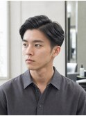 メンズビジネス七三分けサイドパート好印象アップバング