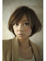 ブーケ(BOUQUET)&nbsp;ひし形ナチュラルショートボブ。「BOUQUET」くびれグレージュ