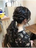 ゆるふあローポニーアレンジ【ヘアメイク　立川/立川南/立川】