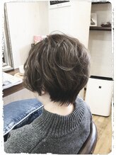 リン ヘアファクトリー アンド アイラッシュサロン(RIN) ふんわりマニッシュショート＋グレージュカラー