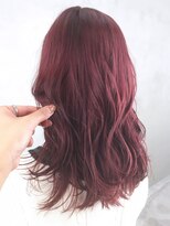 アルバム 銀座(ALBUM GINZA) レッドロング_ネイビーカラーフレンチボブ_ba244731