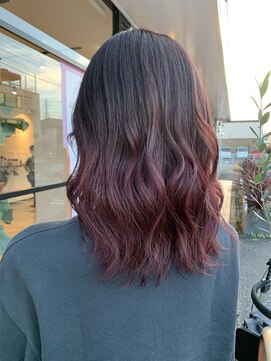 ディードア ヘア ヴィジョン(Ddoor hair vision) バレイヤージュ×パープルエッド