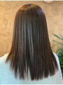 アッシュベージュスタイリング楽煌き美髪☆ナチュラルストレート