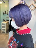 ラベンダー×ショートボブ