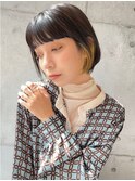 【デザインカラー】綺麗なボブ×インナーカラー◎
