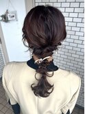 編みおろし ヘアセット お呼ばれヘア