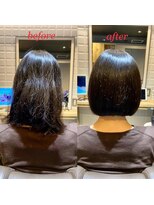 カミケンガレリア(kamiken. galleria)&nbsp;自然な縮毛矯正さらツヤ上品大人ボブ美髪【カミケンガレリア】