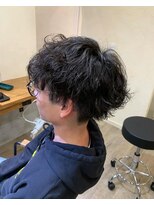シフト(SHEEFT) マッシュパーマショート波巻き黒髪ナチュラル立体感立体感Style
