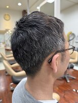 ラディシュ さがみ野(RADISH)&nbsp;爽やかマットショート☆ビジネス刈り上げツーブロックブラック