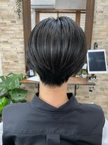 アトリエナガノ(atelier nagano) ショートボブ/ニュアンスカラー/センターパート/ブルージュ