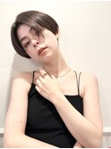 ハンサムショート 縮毛矯正 黒髪 アッシュ 20代30代40代50代